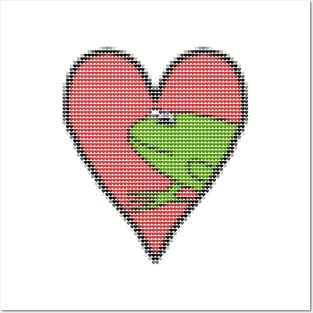 My Valentines Day Frog Love Heart Filled with Hearts Posters and Art